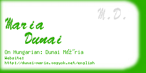 maria dunai business card